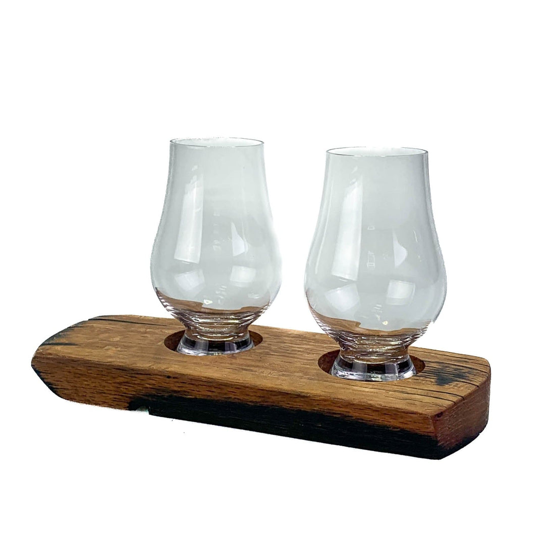In this photo Darach glass holder with 2 Glencairn glasses Mood4Whisky