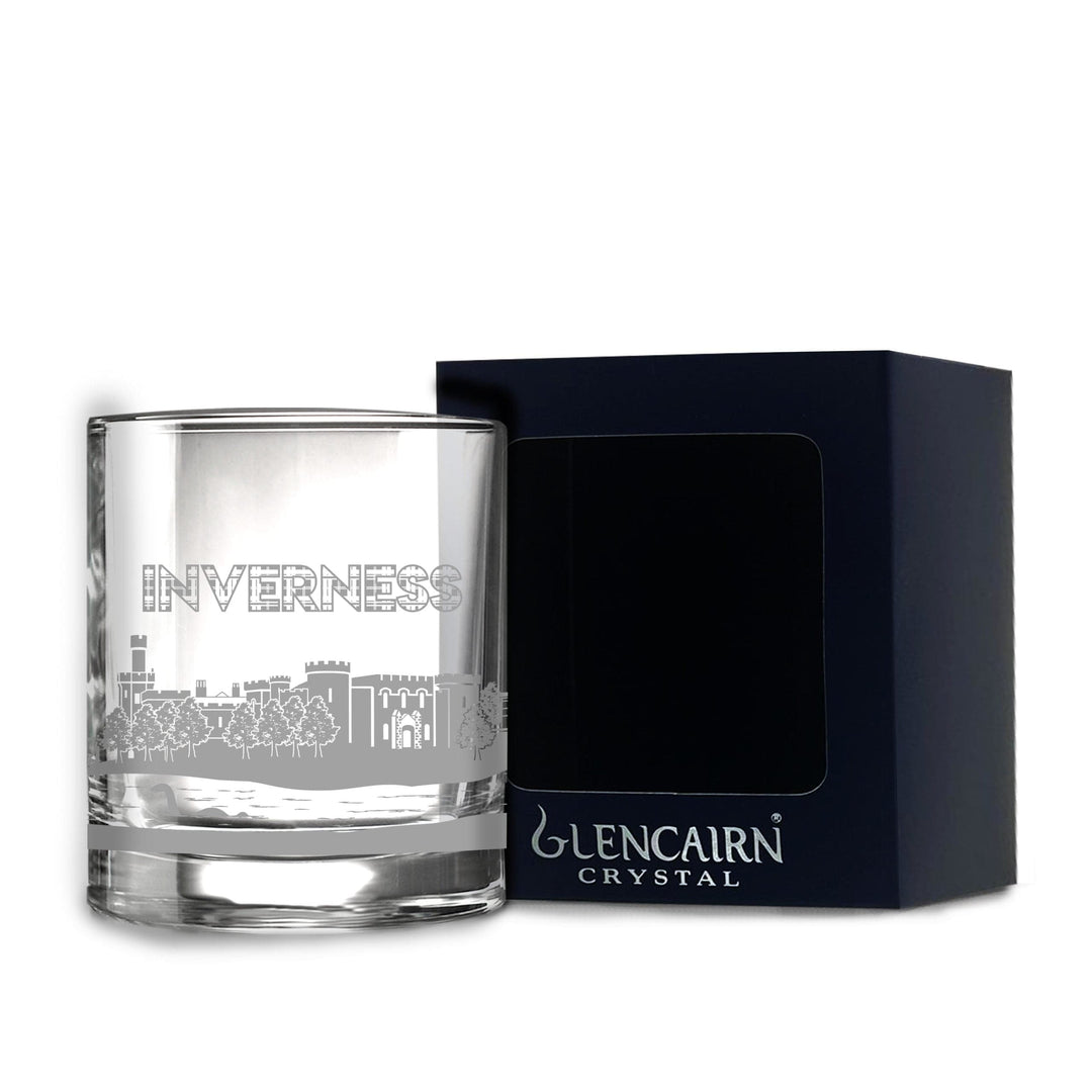 In this photo Glencairn Whisky tumbler Skyline Inverness Mood4Whisky