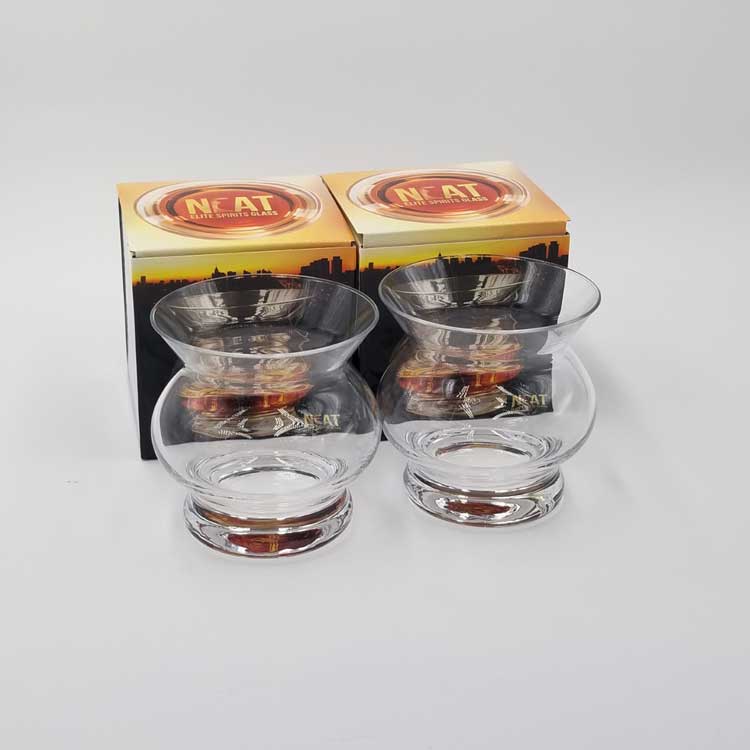 In this photo NEAT ELITE Whisky glass AWARD WINNING set of 2 Mood4Whisky