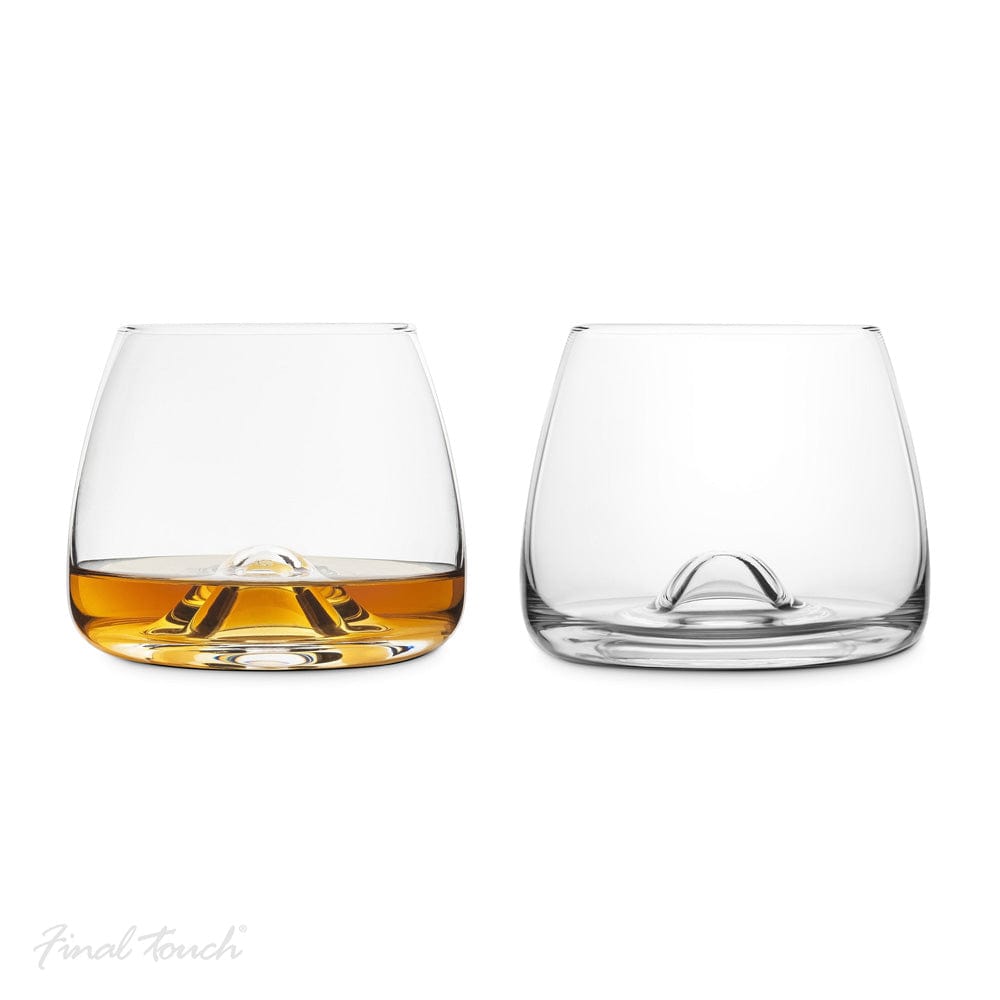 In this photo Whiskey Glass Tumbler set of 2 - 300ml - Lead Free Crystal - Handmade - Final Touch Mood4whisky