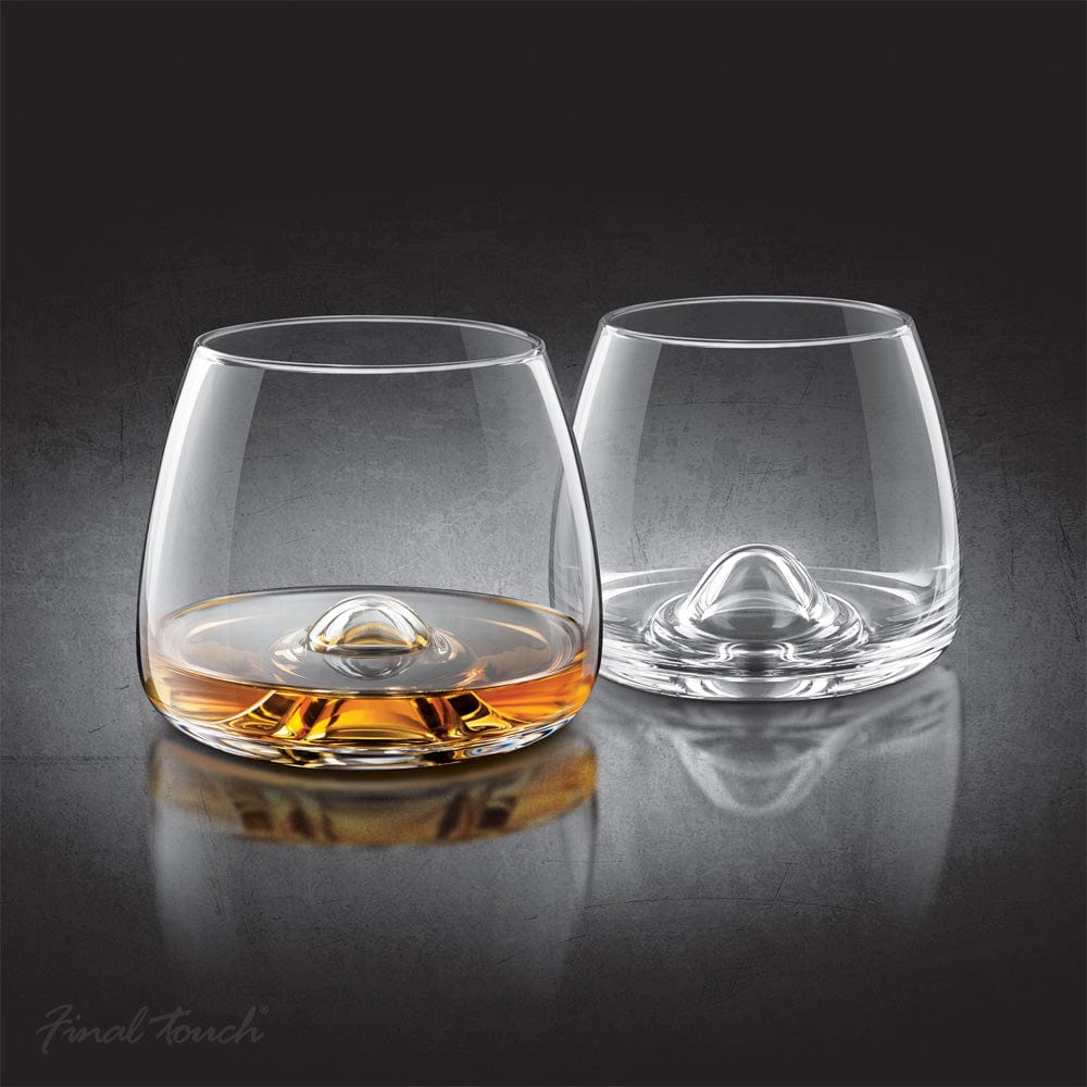 In this photo Whiskey Glass Tumbler set of 2 - 300ml - Lead Free Crystal - Handmade - Final Touch Mood4whisky