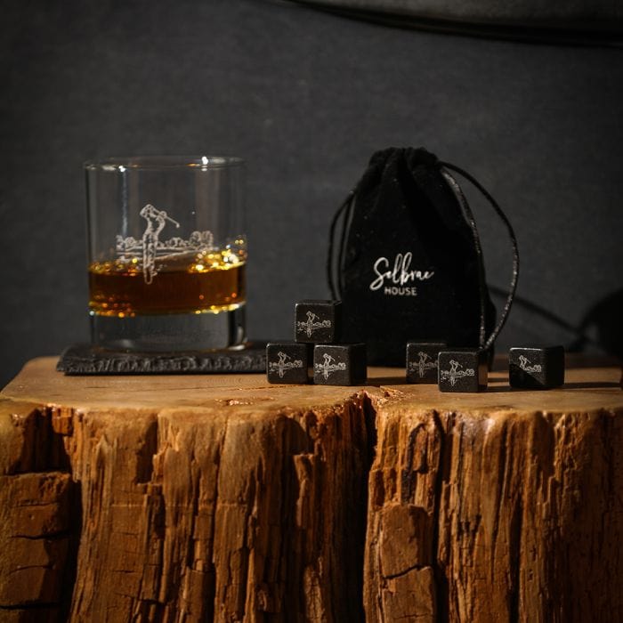 In this photo Whiskey stones Golf Mood4Whisky