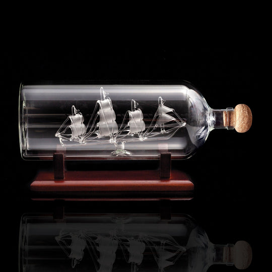 In this photo Whisky Decanter Ship in a Bottle - 750ml - handmade - Original Products UK Mood4whisky