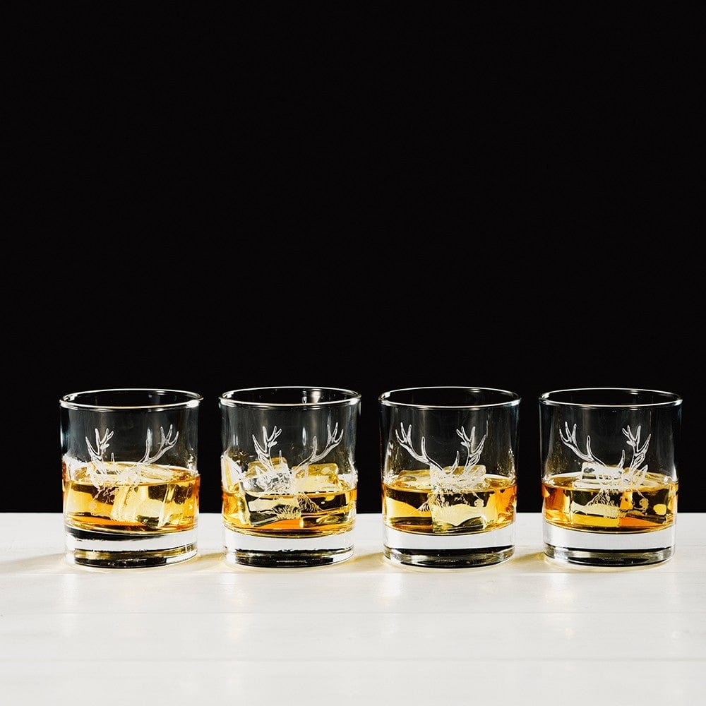 In this photo Whisky Tumblers 4x Stag Mood4Whisky