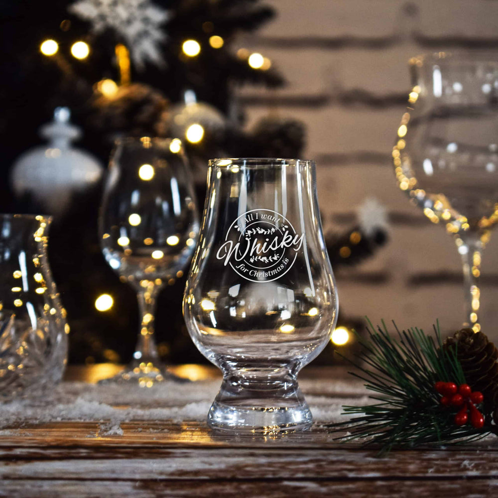In this photo Glencairn Whisky Glass All I want for Xmas MoodCompanyNL