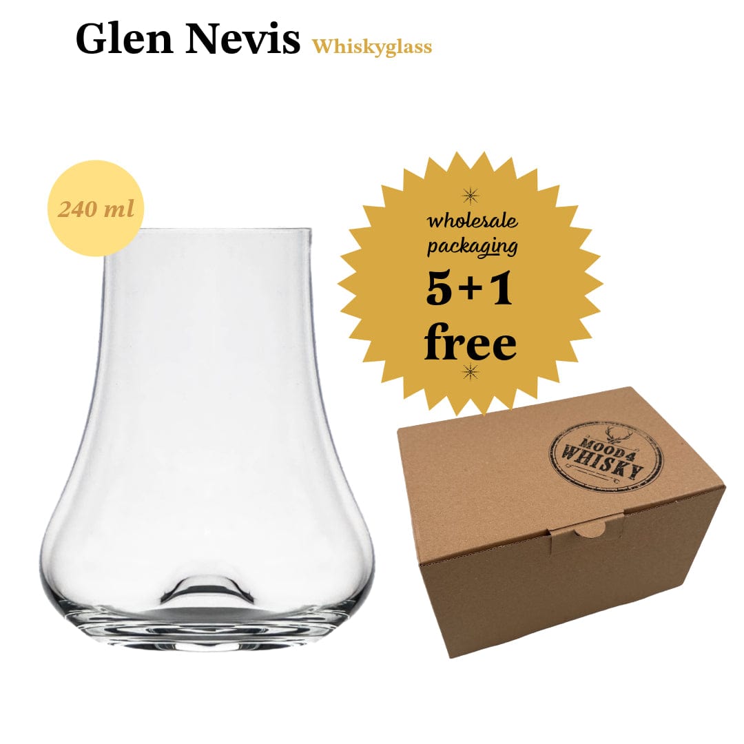 In this photo Whisky glass Glen Nevis ★★★★★ - 240 ml - 5+1 free - Wholesale packaging - Mood4Whisky MoodCompanyNL