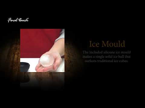 Whisky-Steinglas mit Eiskugelform – 236 ml – Final Touch